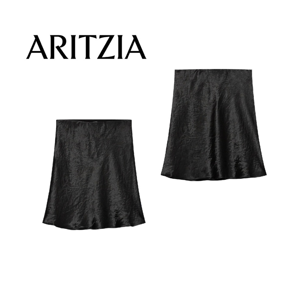 Aritzia Mini Satin Skirt